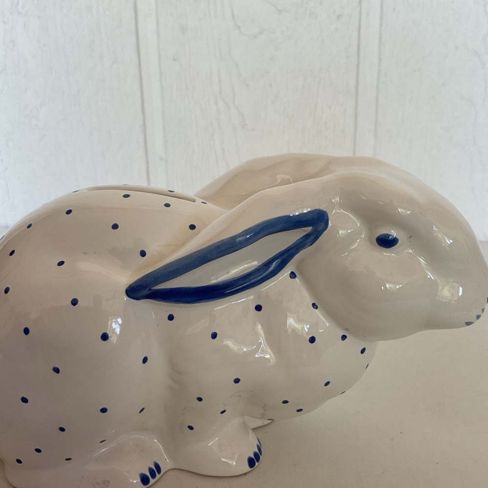 Tiffany & Co. Hand Painted Rabbit Coin Bank - Picture 3 of 13